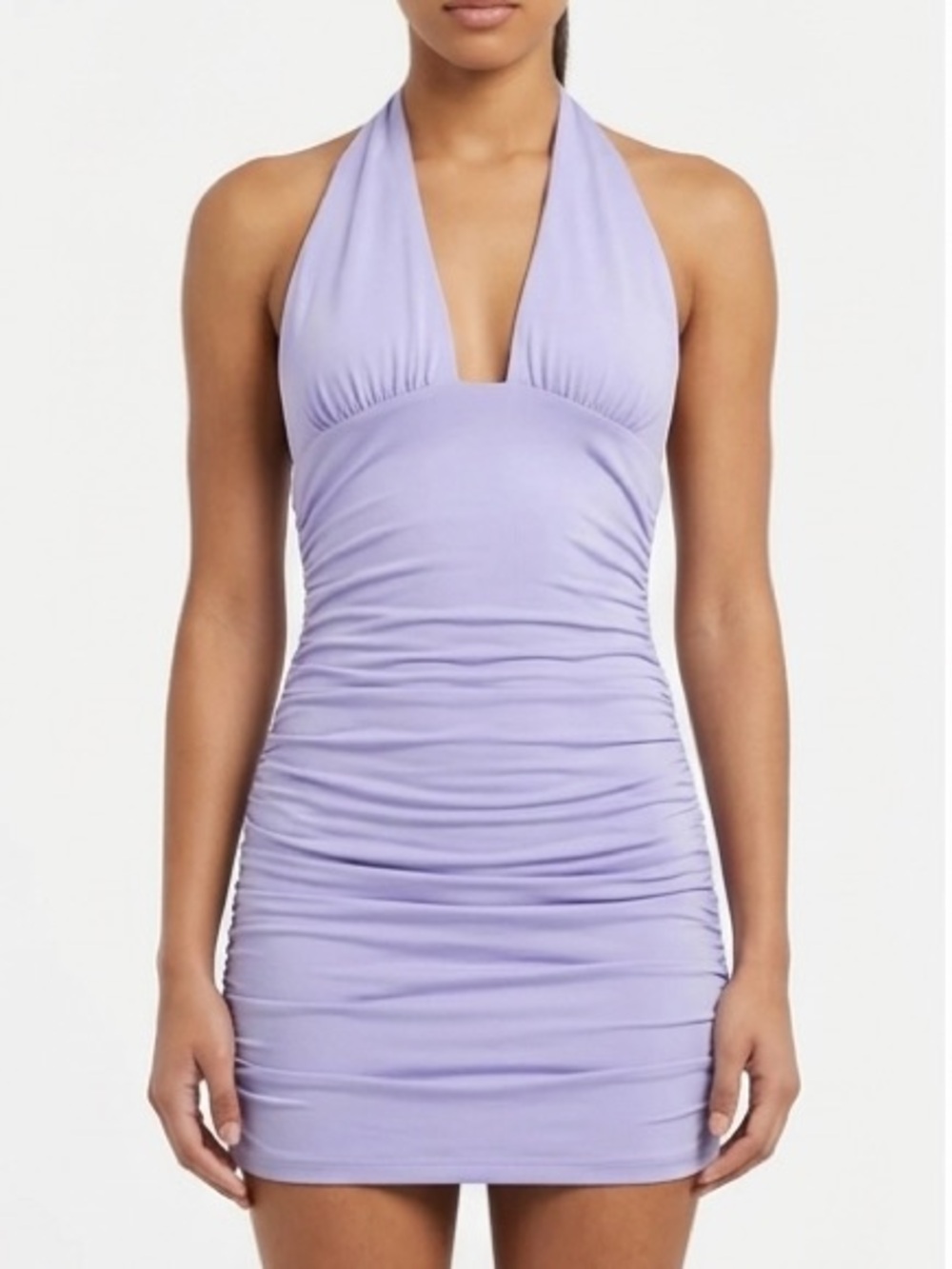 SHEIN Lavender Halter Mini Dress